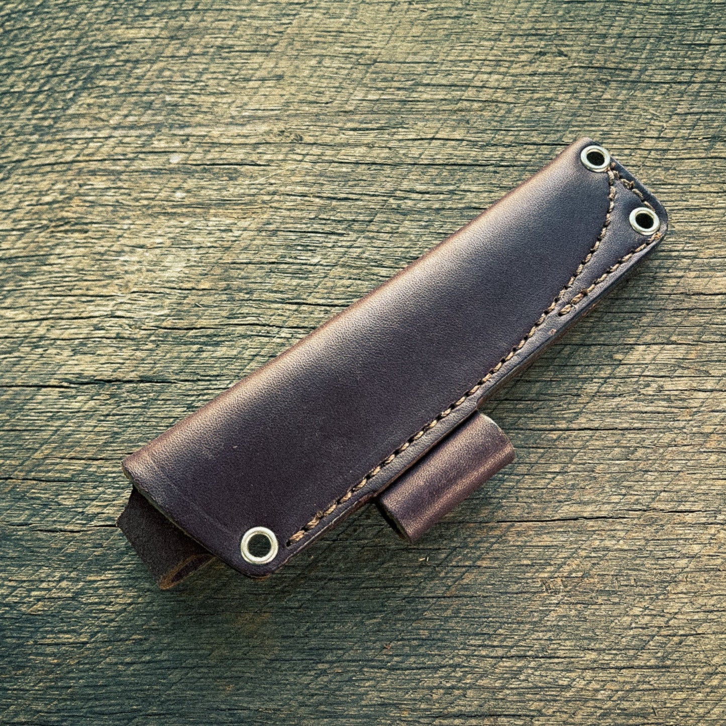 B Hip with Fire Steel Loop Leather Sheath