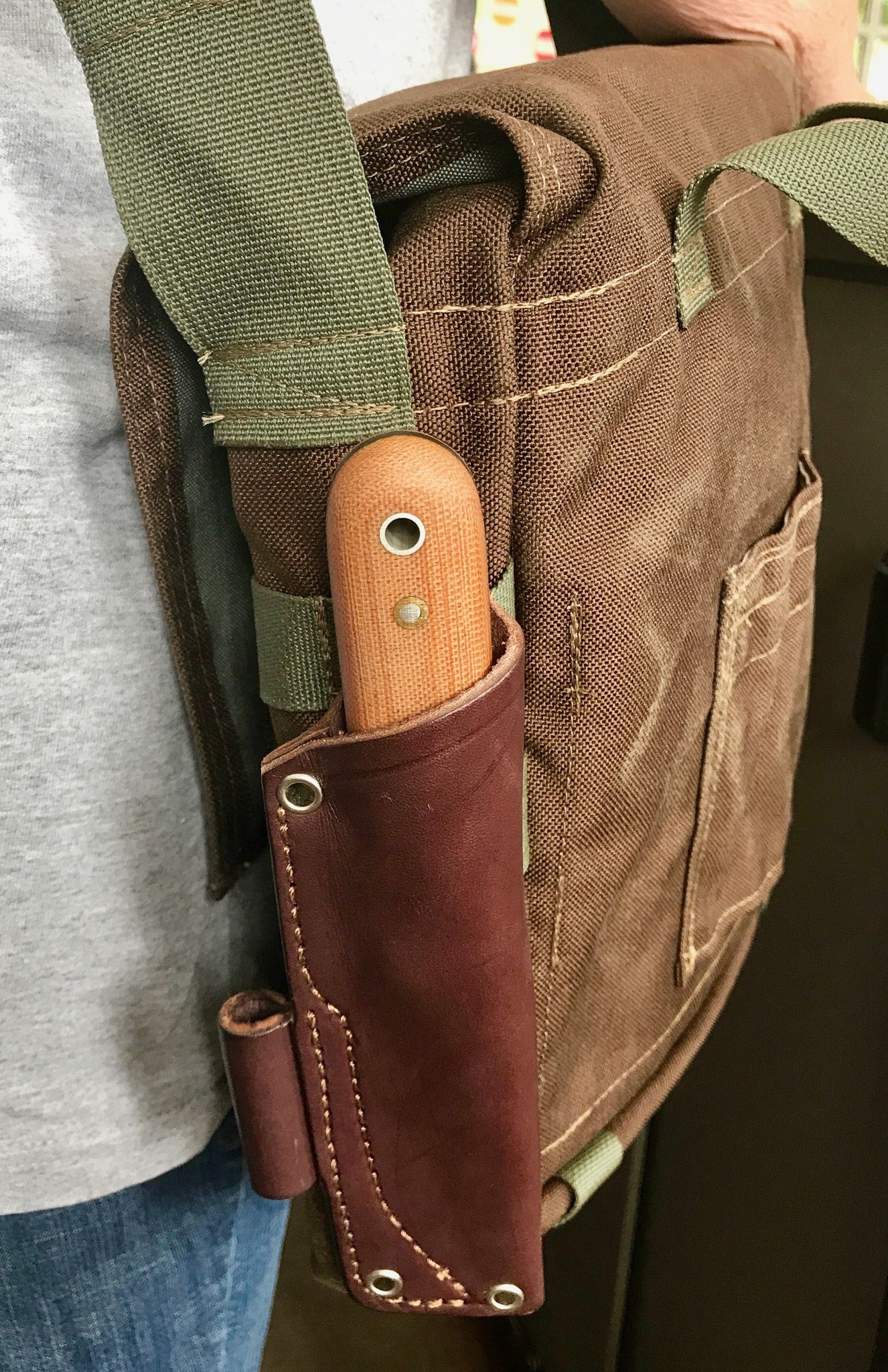 N Molle Compatible Leather Sheath
