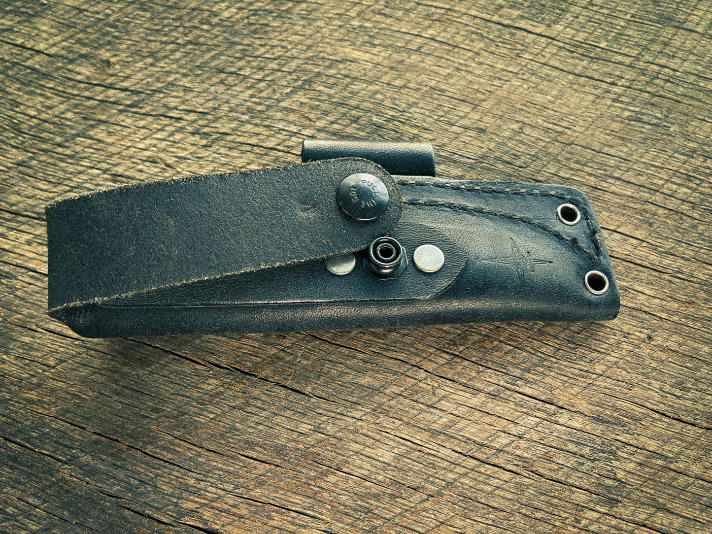V Molle Compatible Leather Sheath