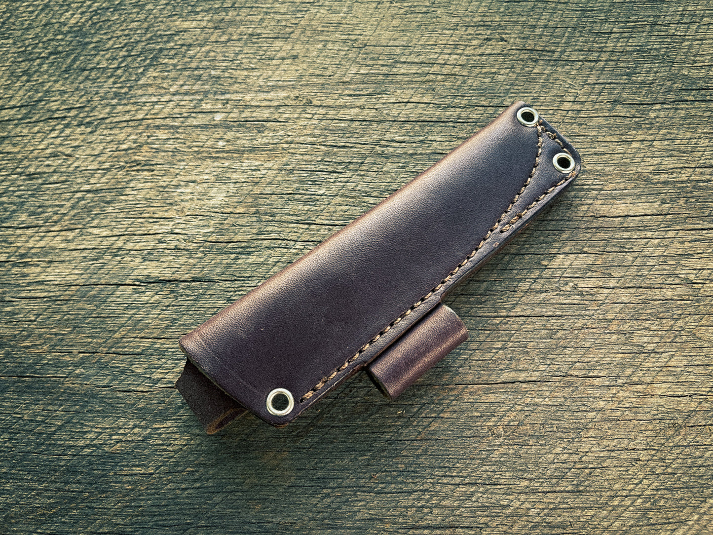 B Hip with Fire Steel Loop Leather Sheath